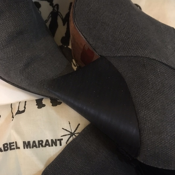 Isabel Marant fringed canvas slouch boots - Picture 7 of 8